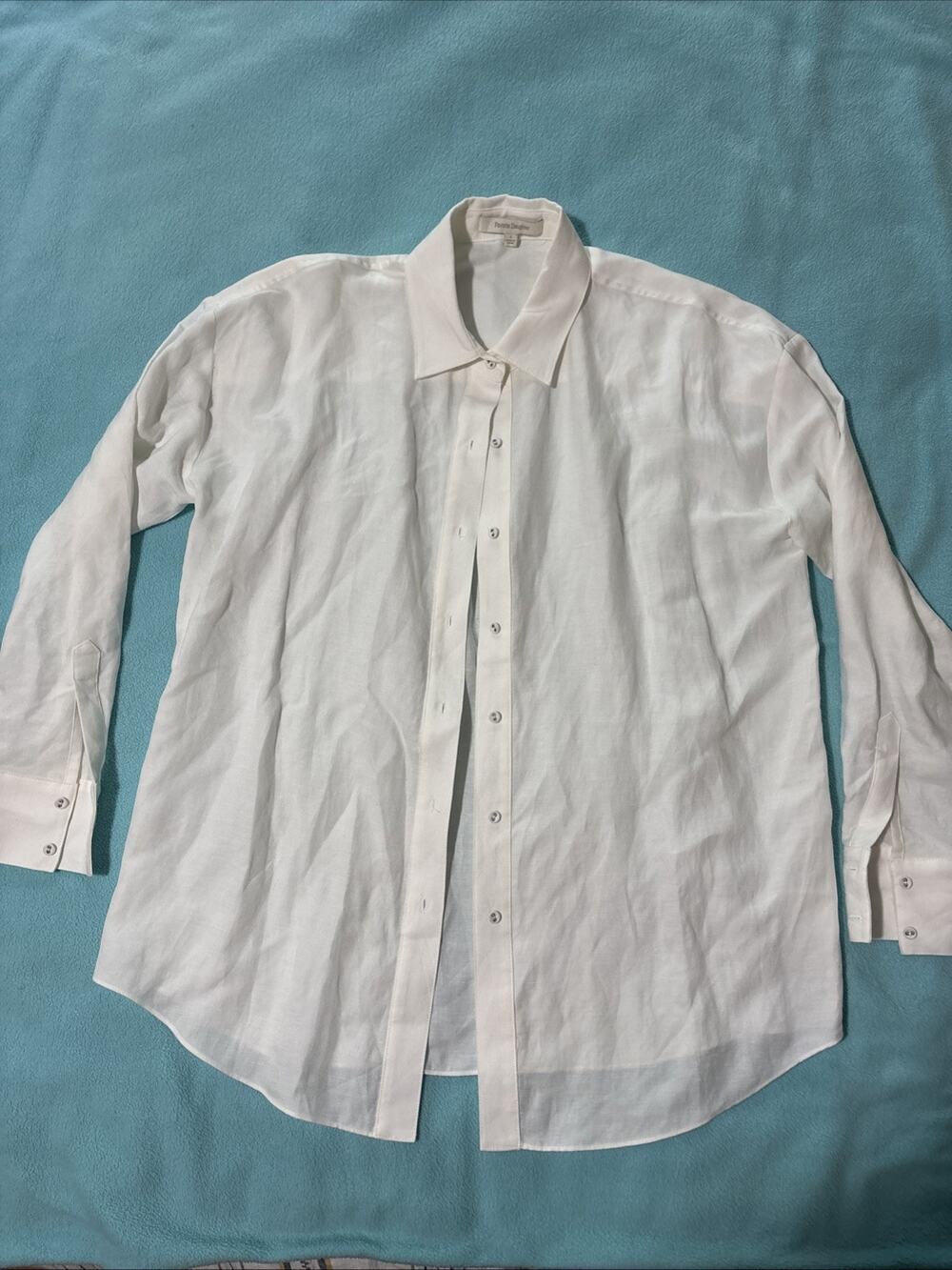 Favorite Daughter S Linen Button Down Collared Blouse, NWOT, Resort, Boho, Work